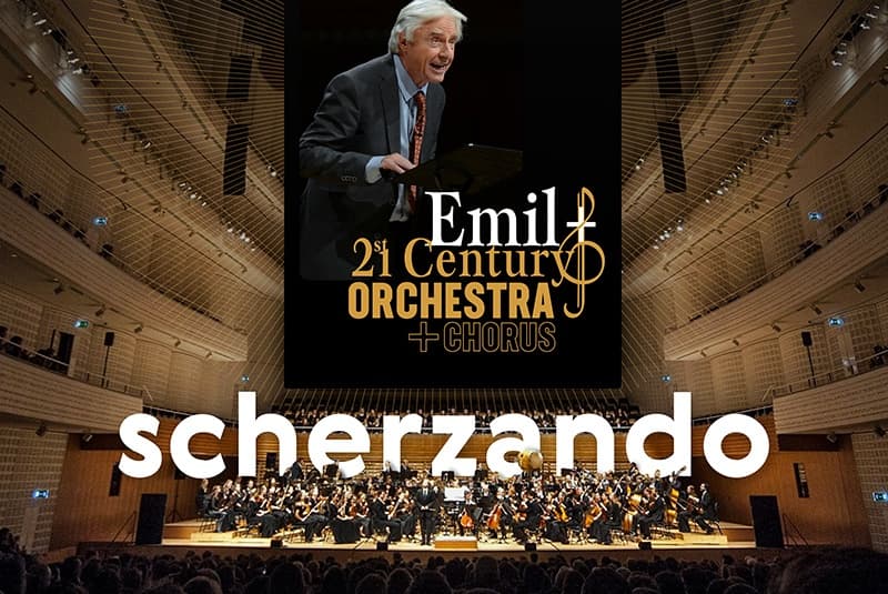 Emil & 21st Century Orchestra – scherzando — Konzertplakat